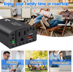150W Car Power Inverter DC 12V to 110V AC Car Outlet Adapter - Image 5