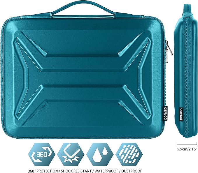 DOMISO 17 Inch Laptop Case Rugged Sleeve Waterproof Hard Shell Protective Cover - Image 3