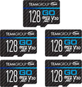 TEAMGROUP GO Card 128GB x 5 Pack Micro SDXC UHS-I U3 V30 4K by TEAMGROUP