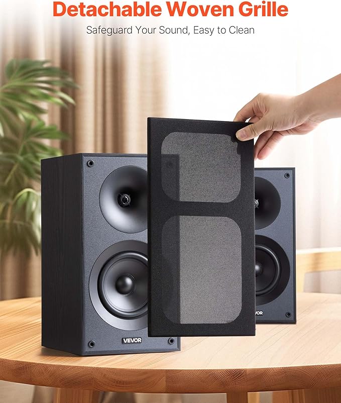 VEVOR Passive Bookshelf Speaker, Book Shelf Stereo Speakers - Image 4