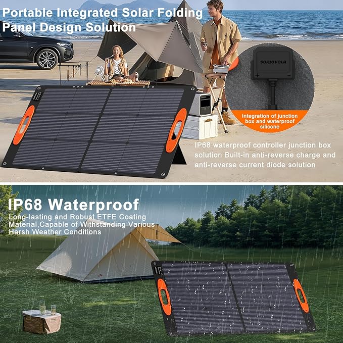 N-Type 16BB 100W Portable Solar Panel 18V ETFE Portable Foldable Solar Charger - Image 3