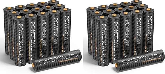 POWEROWL Rechargeable AAA Batteries PRO, High Capacity 1100mAh, Premium NiMH by POWEROWL