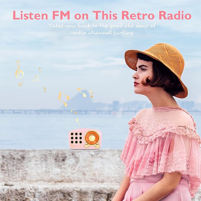 Retro Bluetooth Speaker, Vintage Radio-Greadio FM Radio - Image 5