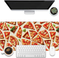 Desk Mat, Realistic Pizza Slices Desk Pad, Pizza Food Large Gaming Mouse Pad by KOAIWPAE