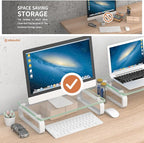 Hemudu 2 Pack Computer Monitor Stand Riser Multi Media Desktop Stand - Image 4