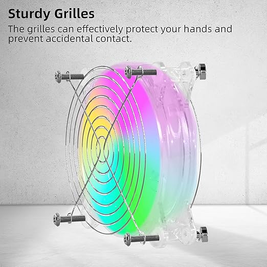120mm 4.72" Small 5V USB RGB Fan - Image 3