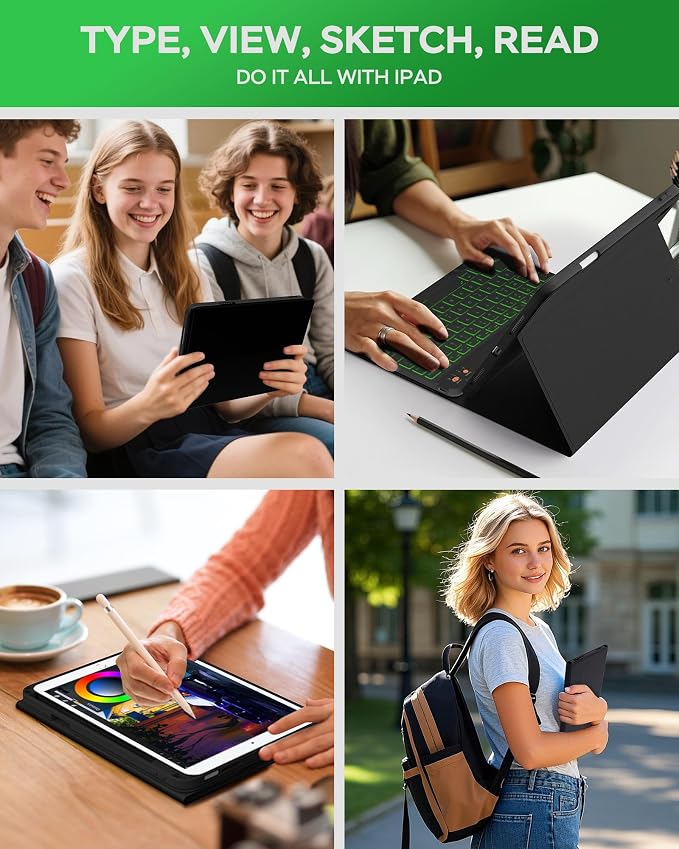 Keyboard Case for iPad 9th 8th 7th Generation 10.2" - Image 7
