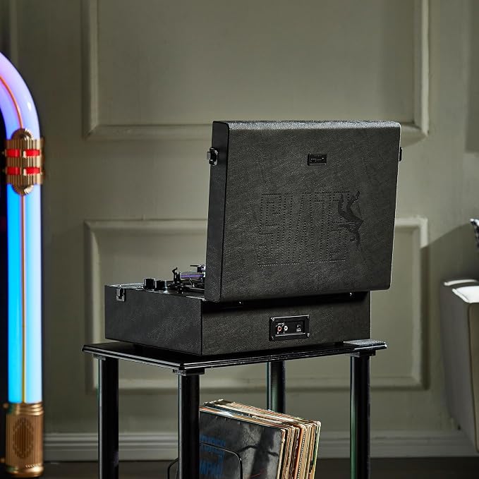 Arkrocket x Elvis Bluetooth Protable Record Player 3-Speed Bluetooth Input and - Image 9