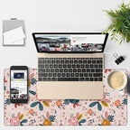 Gaming Desk Pad Large Extra Length Hand Drawn Floral Mouse Pad Keyboard Laptop - Image 4