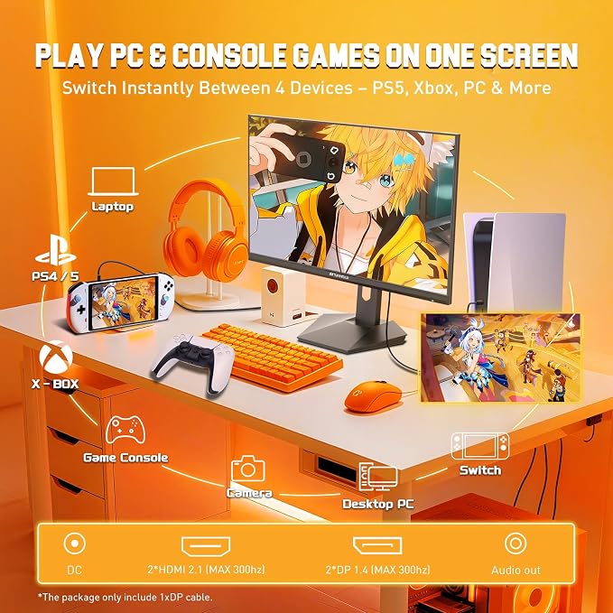 SANSUI 27 inch WQHD 2560x1440 300Hz 240Hz Gaming Monitor, FastIPS 1ms Computer - Image 4