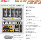 Hi-Spec 78pc Multi Screw Driver Bit Set and 1/4 inch Socket Set - Image 2