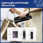 Fotopro Mini Tripod with Ball Head Phone Mount Detachable Selfie Stick Folded - Image 2