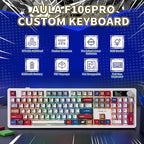 AULA F106 PRO Mechanical Keyboard, Full Size Gaming Keyboard - Image 2