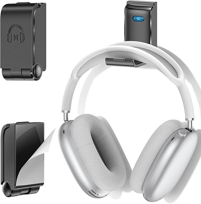 Headphone Stand, Wall Mount Headset Hanger, Gaming Headphone Holder Hook Clip by KOSKER