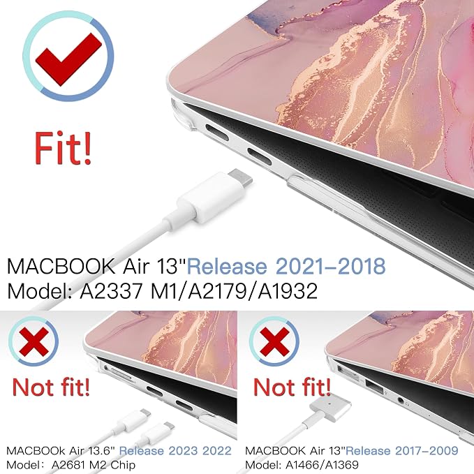 MEEgoodo for MacBook Air 13.3 inch Case 2021 2020 2019 2018 A2337 M1 A2179 A1932 - Image 2