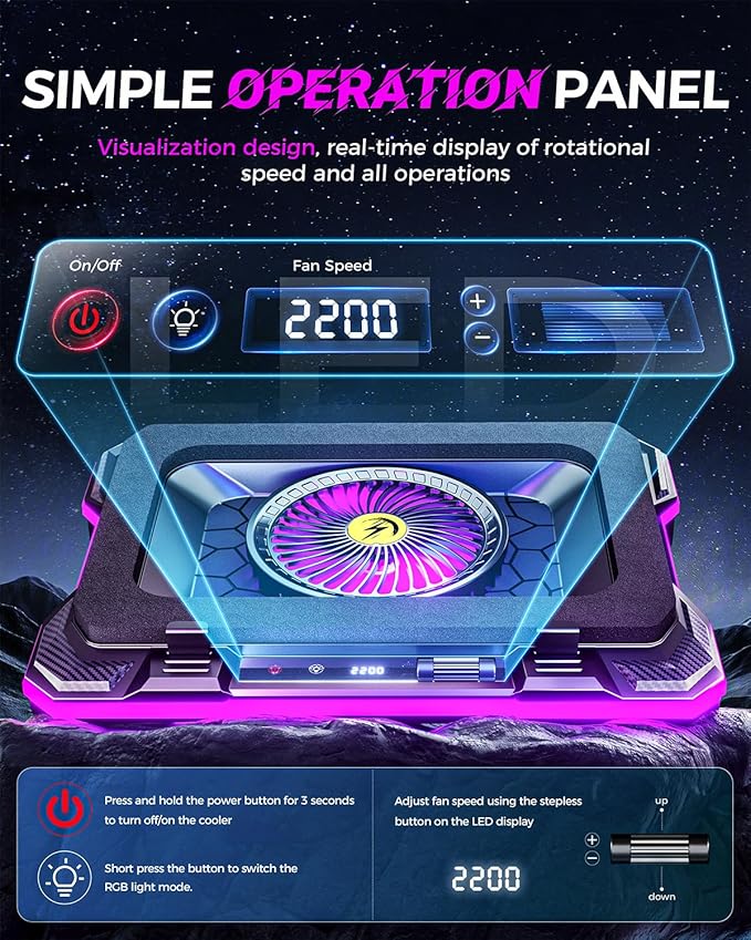 ChillCore RGB Gaming Laptop Cooling Pad - Image 4