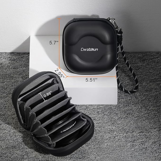 Cwatcun Hard Shell Lens Filter Case, Camera Filter Case - Image 8