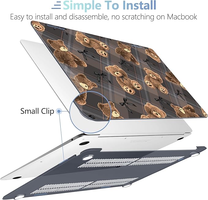 MEEgoodo for MacBook Air 13.3 inch Case 2021 2020 2019 2018 A2337 M1 A2179 A1932 - Image 4
