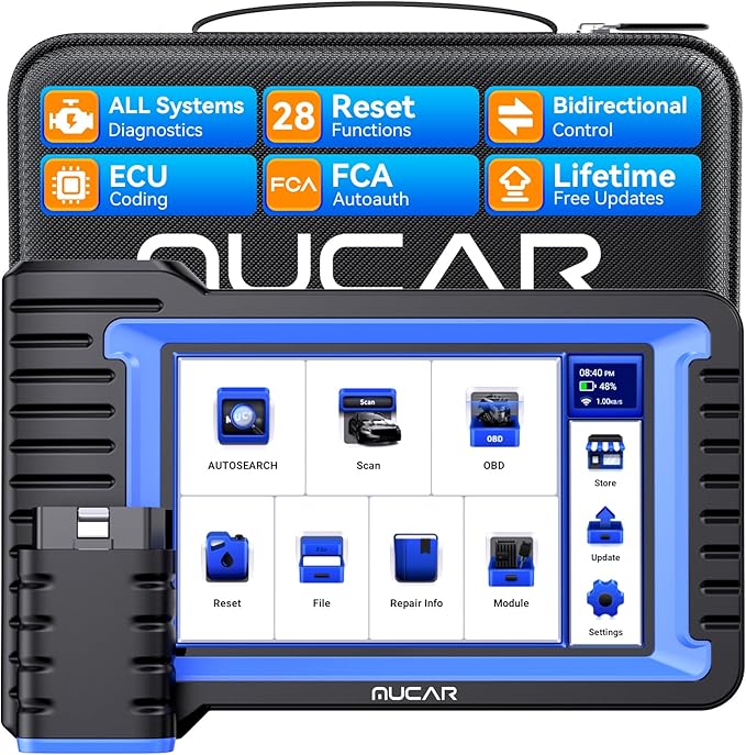 MUCAR Bidirectional Scan Tool, VO7Y All Systems & 28+ Resets OBD2 Scanner by MUCAR