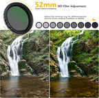 52MM Variable ND2-ND400 Filter, Ultra Slim Multi-Coated Adjustable Neutral - Image 4
