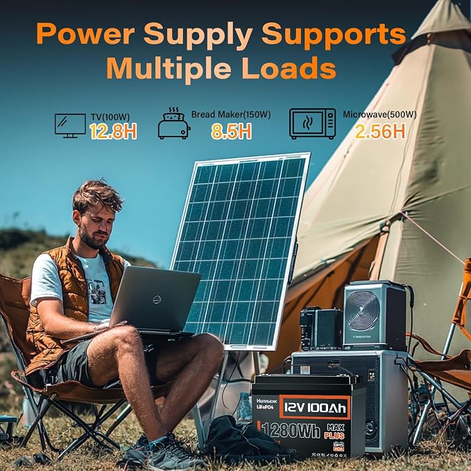 12V 100Ah LiFePO4 Battery MAX PLUS 4 Pack - Image 4