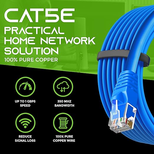 GearIT 50-Pack, Cat5e Ethernet Patch Cable 1.5 Feet - Image 8