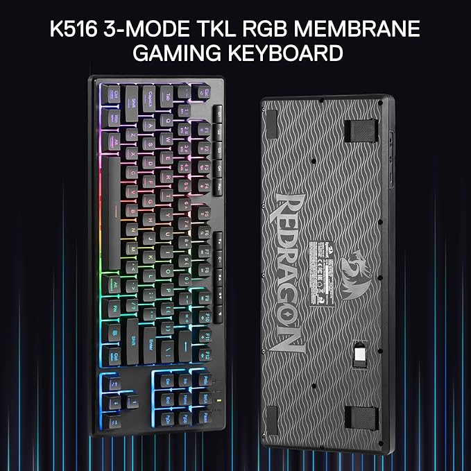 Redragon K516 PRO Shiva TKL RGB Wireless Membrane Gaming Keyboard, 87 Keys - Image 9