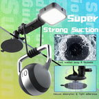 Suction Cup Phone Mount with Rechargeable Light, Mirror Phone Holder with Light - Image 3