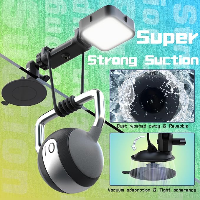 Suction Cup Phone Mount with Rechargeable Light, Mirror Phone Holder with Light - Image 3