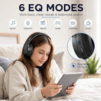 MIDOLA Bluetooth Headphones Over Ear 68H Playtime 6 EQ Wireless Headset - Image 4