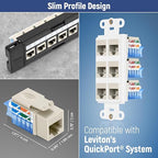 Everest 45° Angled RJ45 Cat5e Keystone Jacks 50-Pack in Light Almond - Image 7