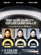 Upgrade Ring Light Overhead Phone Mount, 12”Circle LED Desk Ring Light - Image 4
