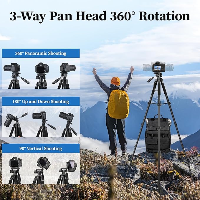 JOILCAN Tripod Camera Tripods, Heavy Duty Cameras Tripod Stand, Professional - Image 5
