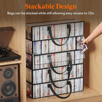 Lifewit CD Storage Bags, Front Window Zipper Design, Stackable Media Organizer - Image 6