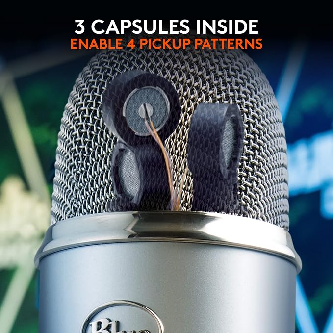 Blue Microphones Yeti Silver USB Mic - Image 6