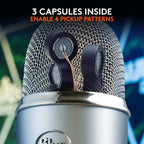 Blue Microphones Yeti Silver USB Mic - Image 6