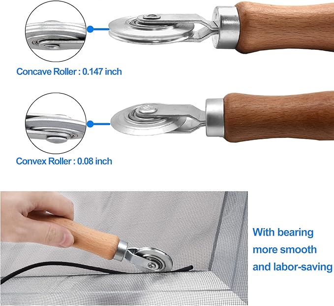 BAYTORY Upgrade Window Screen Repair Kit, Steel/Nylon Roller Tool - Image 5