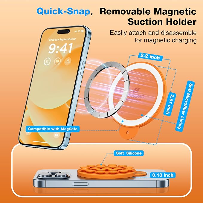 Magnetic Suction Cup Phone Mount - Image 3