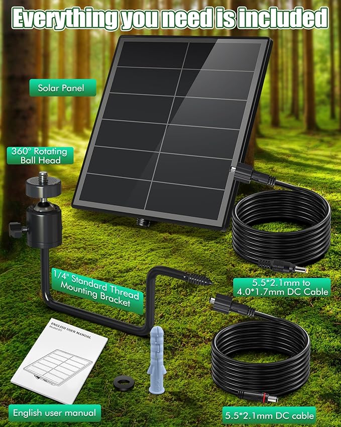 KEPEAK Solar Panel for Trail Camera - 6000mAh Battery - Image 6