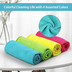 HOMEXCEL Microfiber Cleaning Cloth, 12 Pack Cleaning Rags, Cleaning Towels - Image 3