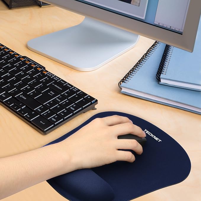 TECKNET 2 Pack Mouse Pad with Wrist Support, Ergonomic Gaming Mouse Pad Pain - Image 5