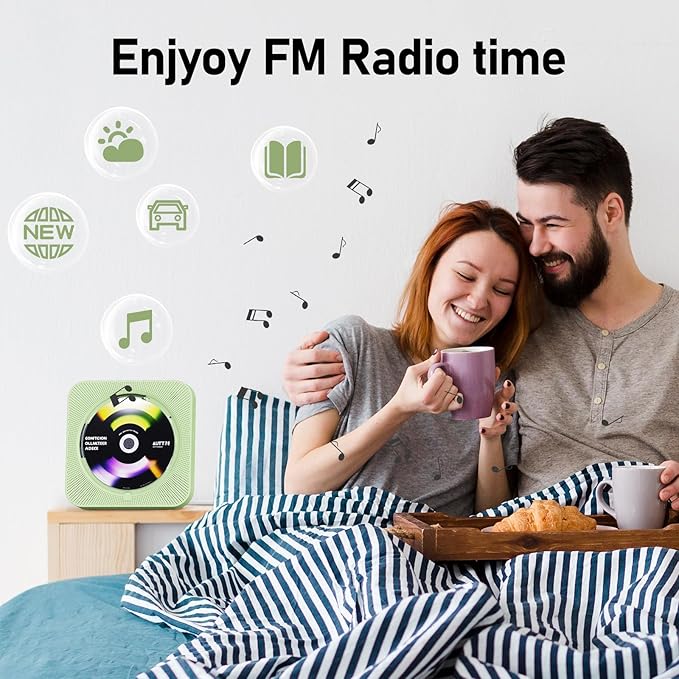 CD Player Portable Bluetooth 5.1 Desktop CD Player - Image 5