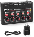 Pyle 4-Channel Wireless Bluetooth 5.0 Line Mixer by PyleUSA