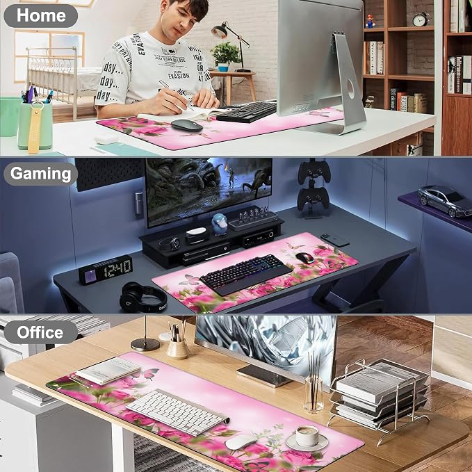 Mouse Pad, Large Pink Roses - Image 7