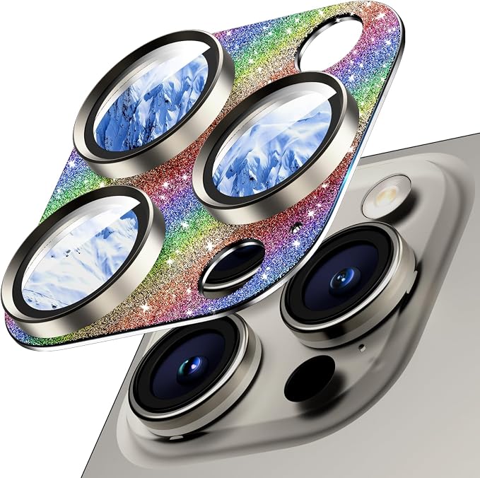 Camera Lens Protector for iPhone 16 Pro Max/16 Pro/iPhone 15 Pro Max/15 by WumigooProducts