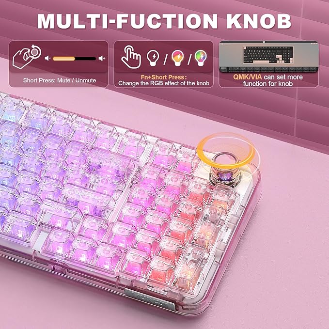 YUNZII X98 QMK/VIA Wireless Mechanical Gaming Keyboard - Image 7