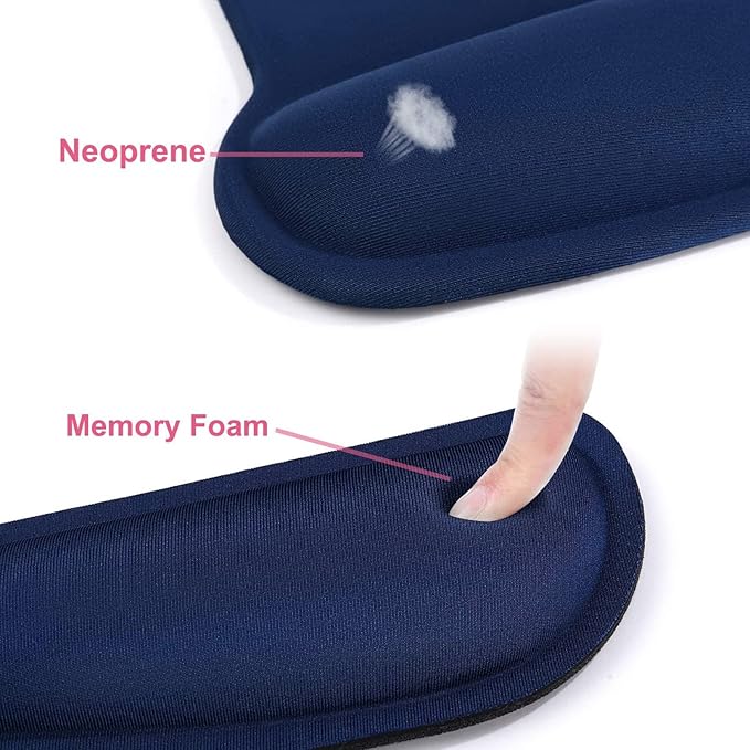 MOSISO Wrist Rest Support for Mouse Pad & Keyboard Set, Ergonomic Mousepad - Image 4