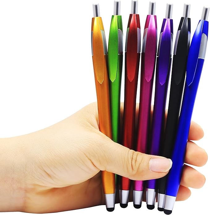 Skoloo Electronic Screen Touch Stylus, 14 Pack 2 in 1 Slim Long Click Ink - Image 6