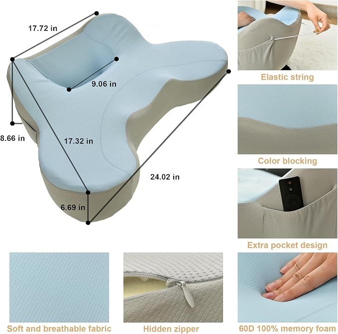 XWZO Laptop Lap Desk with Cushion, Ergonomic Wrist Rest Home Office Laptop Desk - Image 5