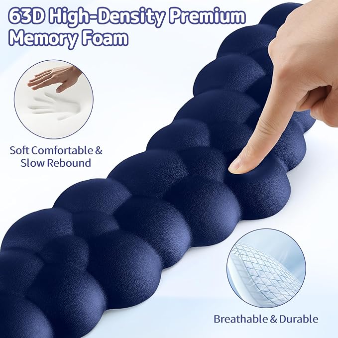 Cloud Wrist Rest for Keyboard and Mouse, Memory Foam PU Leather Keyboard Wrist - Image 4